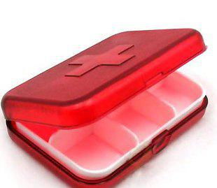 便攜式藥盒推薦 廠家直銷的十字六格塑料藥盒